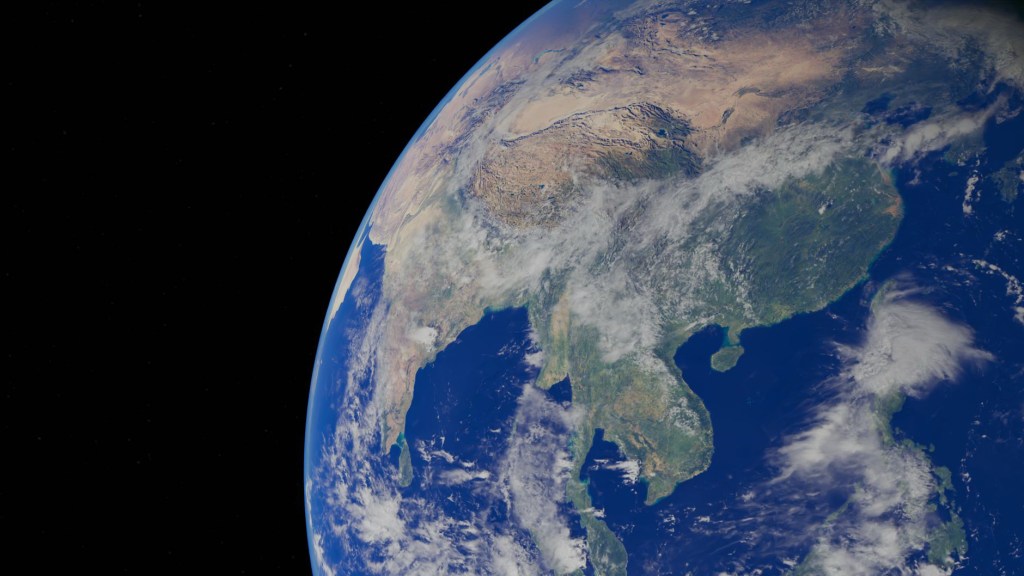 Picture of Earth from space.